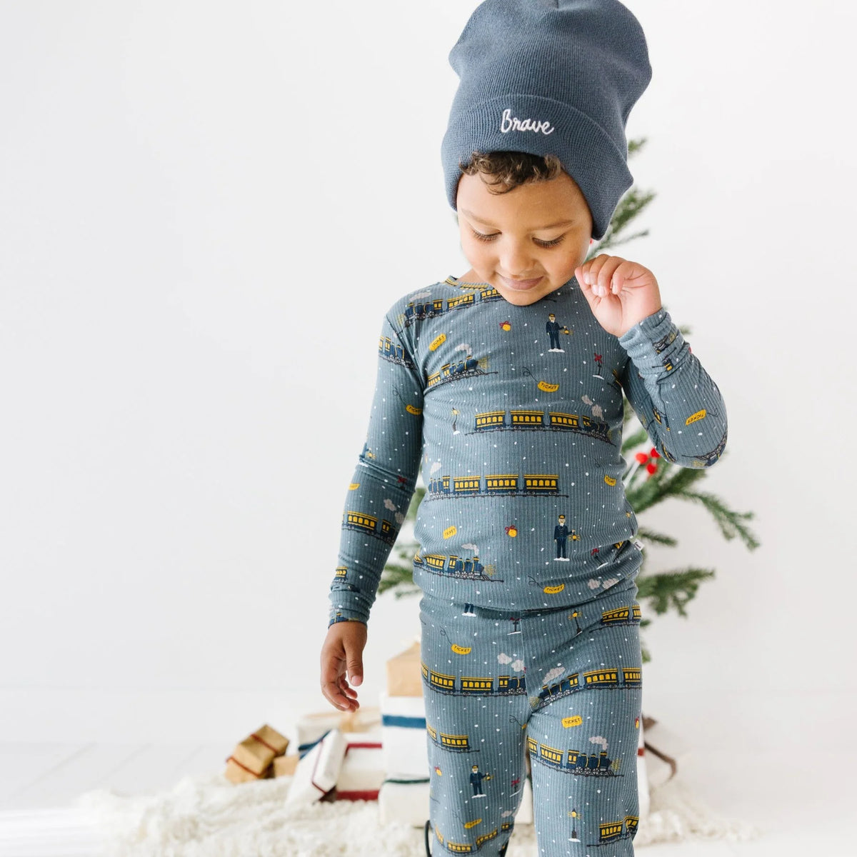 Christmas Train Bamboo Two-Piece Set
