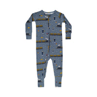 Christmas Train Bamboo Zip Romper