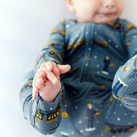 Christmas Train Bamboo Zip Romper