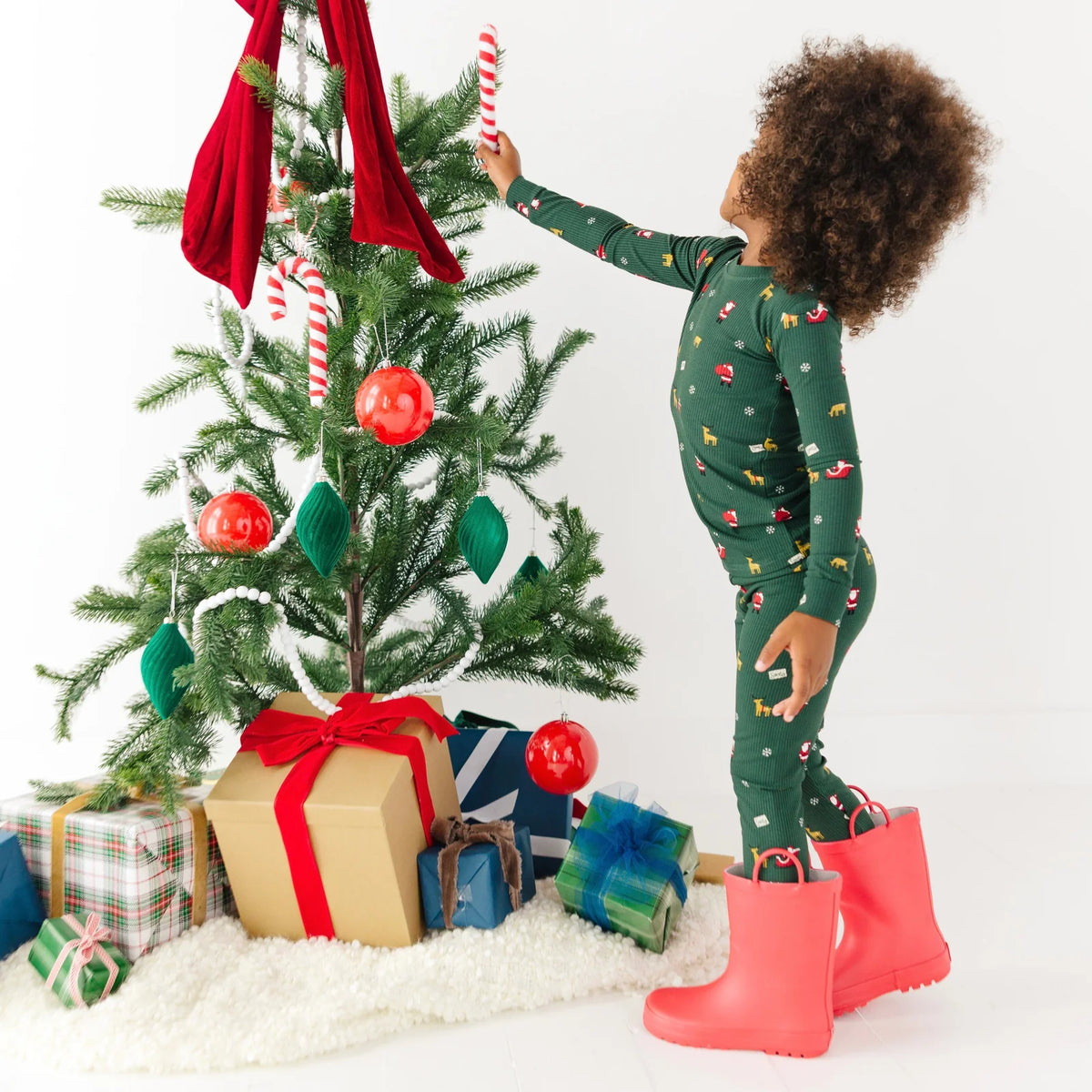 Santa Sleigh Bamboo Two-Piece Set