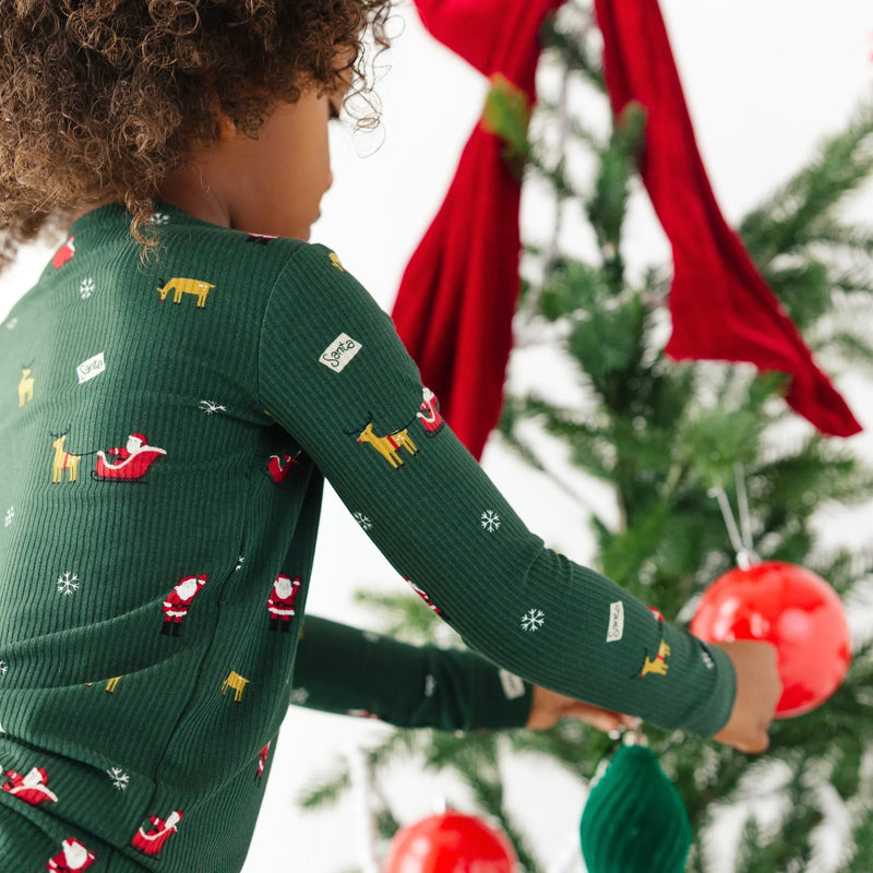 Santa Sleigh Bamboo Two-Piece Set