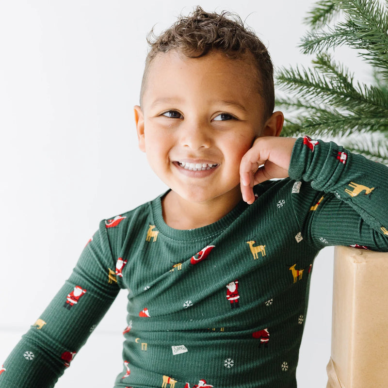 Santa Sleigh Bamboo Two-Piece Set