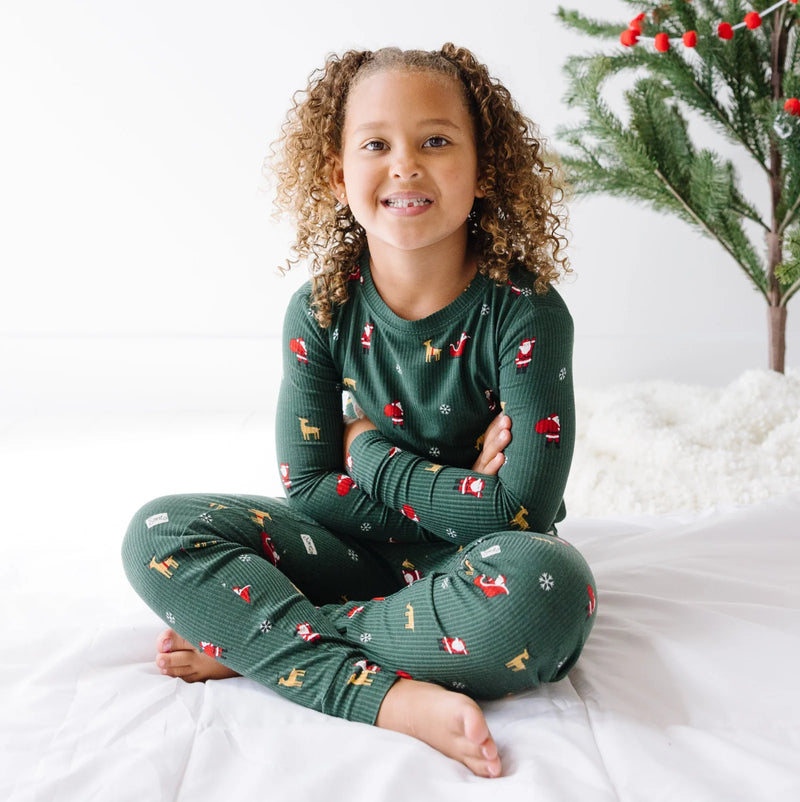 Santa Sleigh Bamboo Two-Piece Set