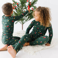Santa Sleigh Bamboo Two-Piece Set