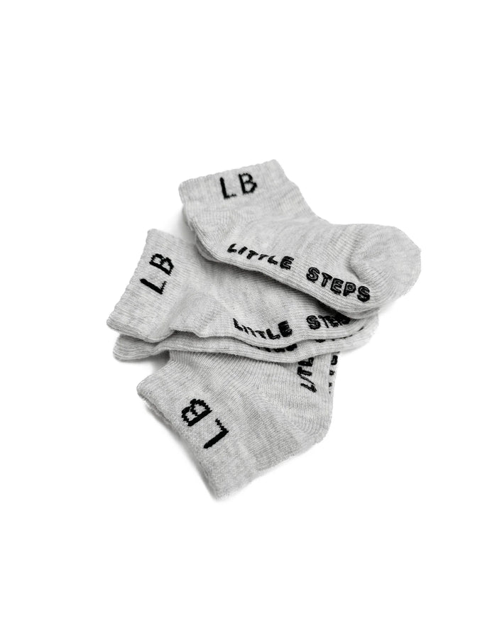 Light Heather Grey Ankle Sock 3-Pack