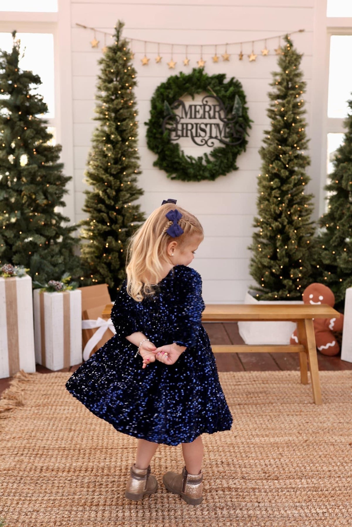 Navy Sequin Dress