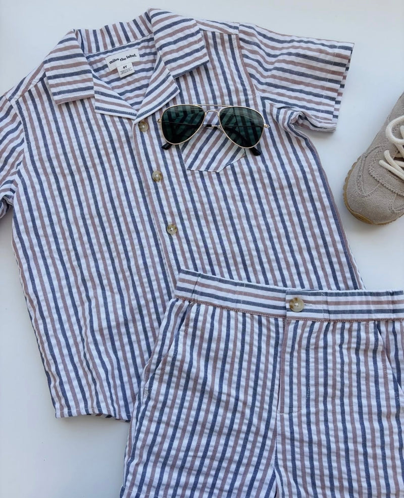 Striped Seersucker Set