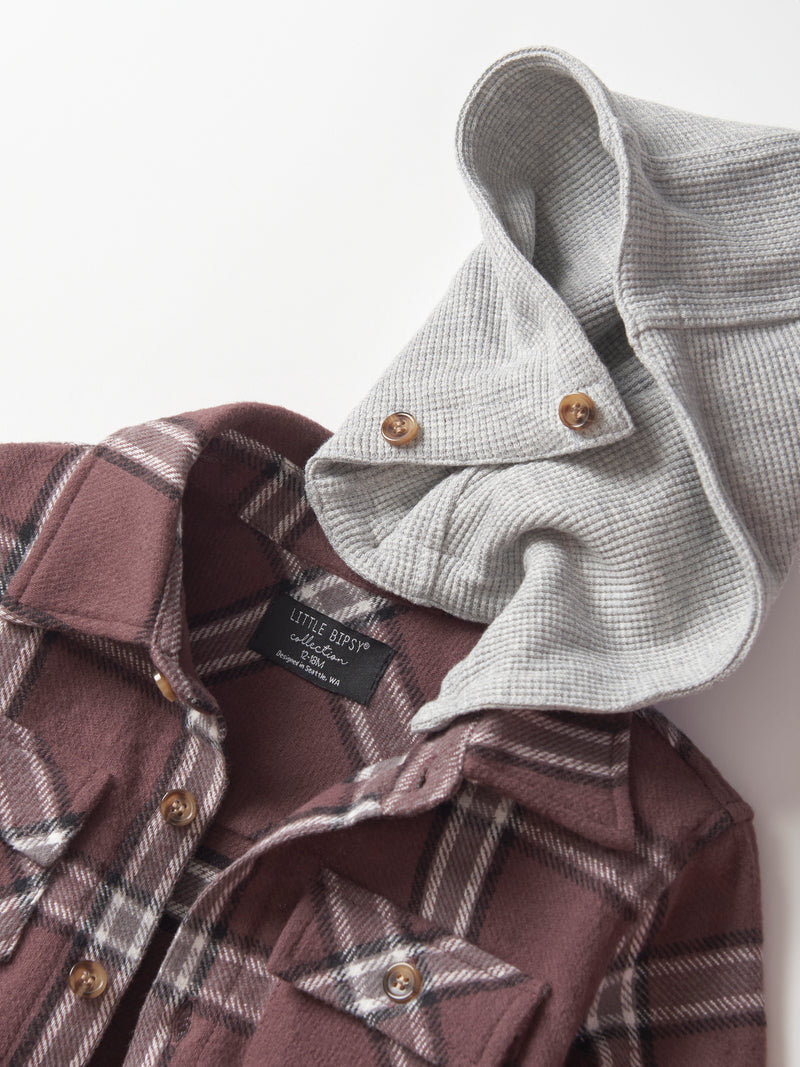 Huckleberry Hooded Flannel