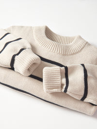 Pinstripe Knit Sweater