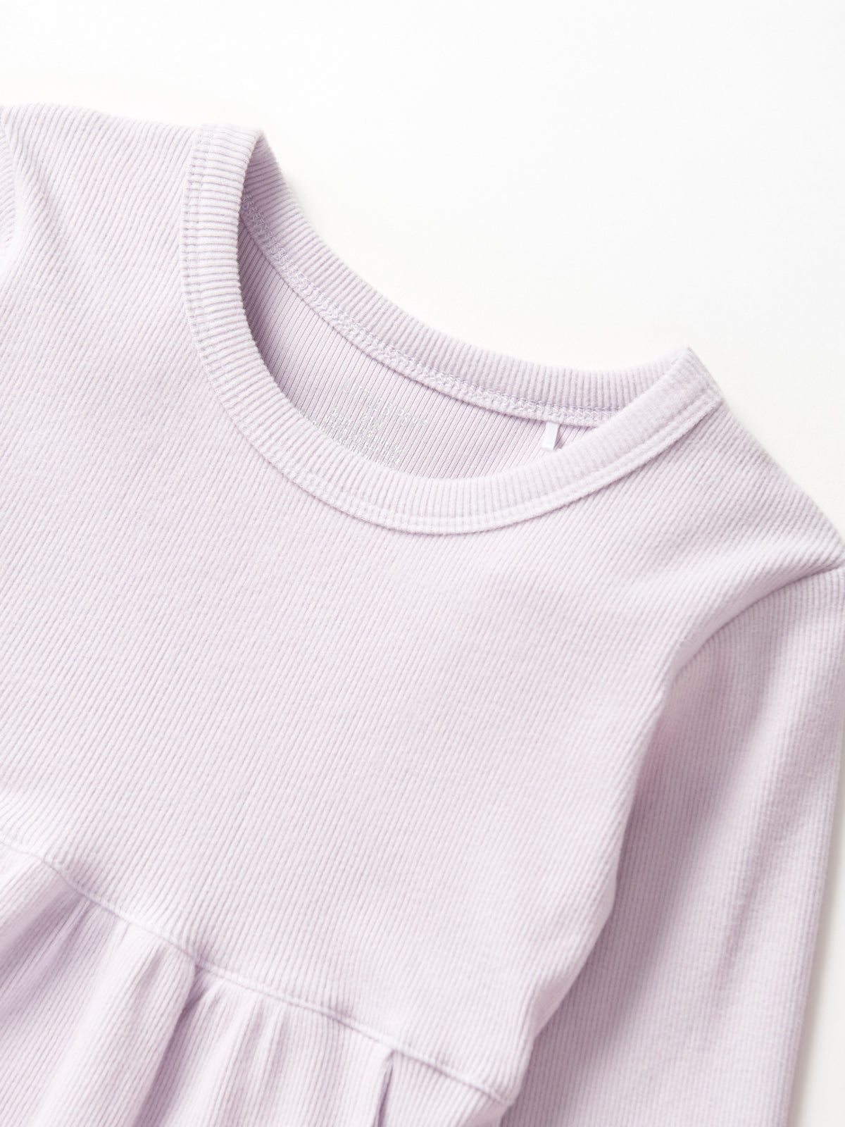 Lilac Long Sleeve Ribbed Dress