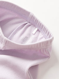 Lilac Ribbed Flare Pant