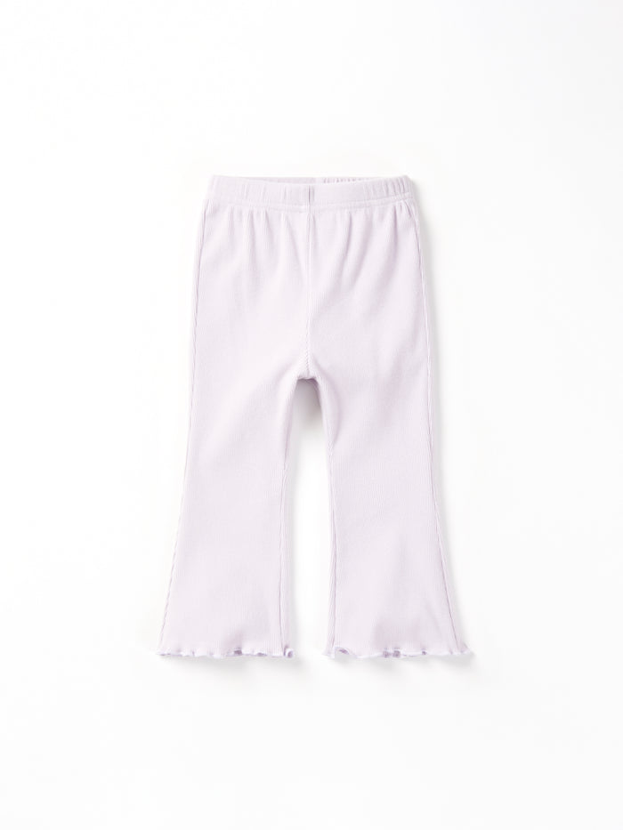 Lilac Ribbed Flare Pant