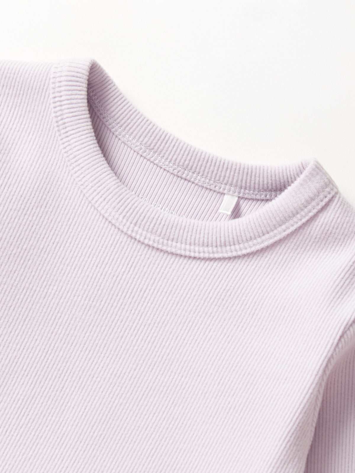 Lilac Long Sleeve Ribbed Tee