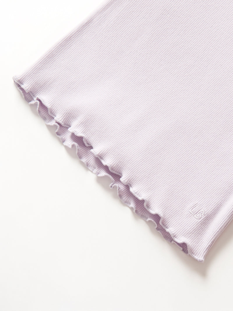 Lilac Long Sleeve Ribbed Tee