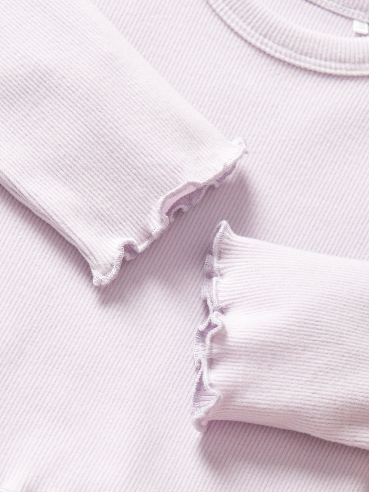 Lilac Long Sleeve Ribbed Tee