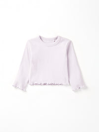 Lilac Long Sleeve Ribbed Tee