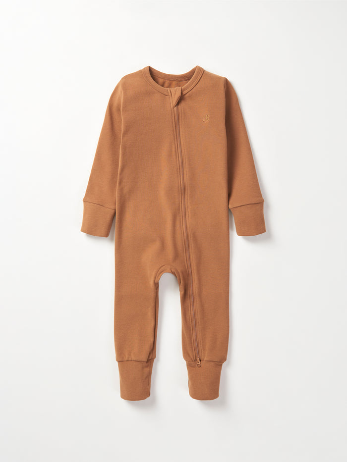 Chestnut 2-Way Zip Romper