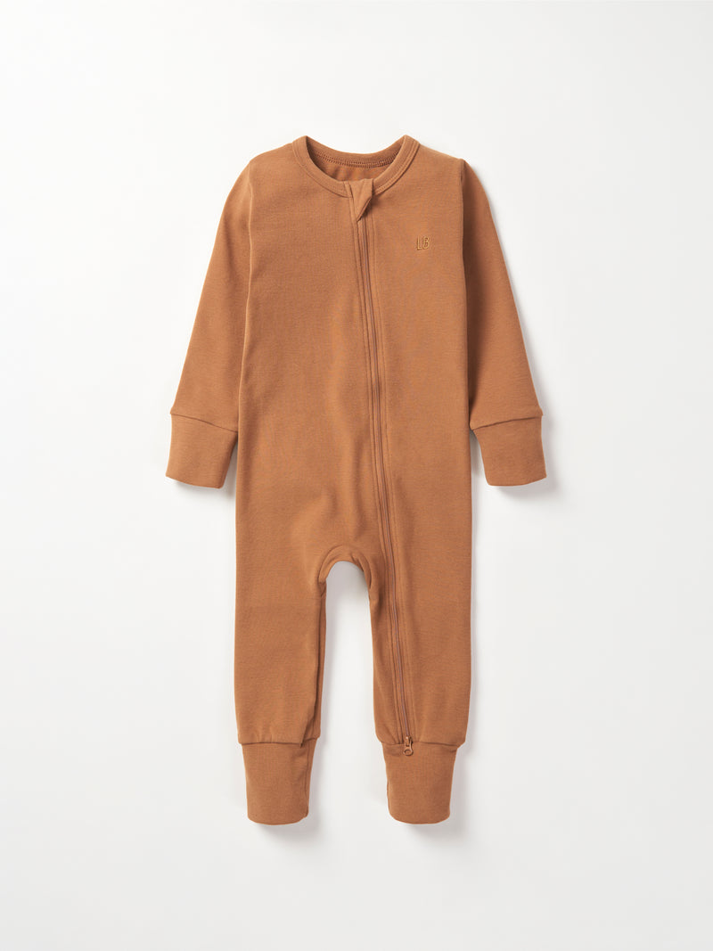 Chestnut 2-Way Zip Romper