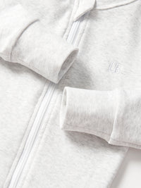 Light Heather Grey 2-Way Zip Romper