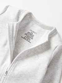 Light Heather Grey 2-Way Zip Romper