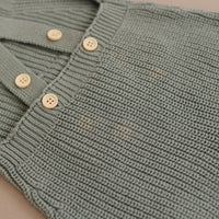 Grey Pocket Knit Overalls
