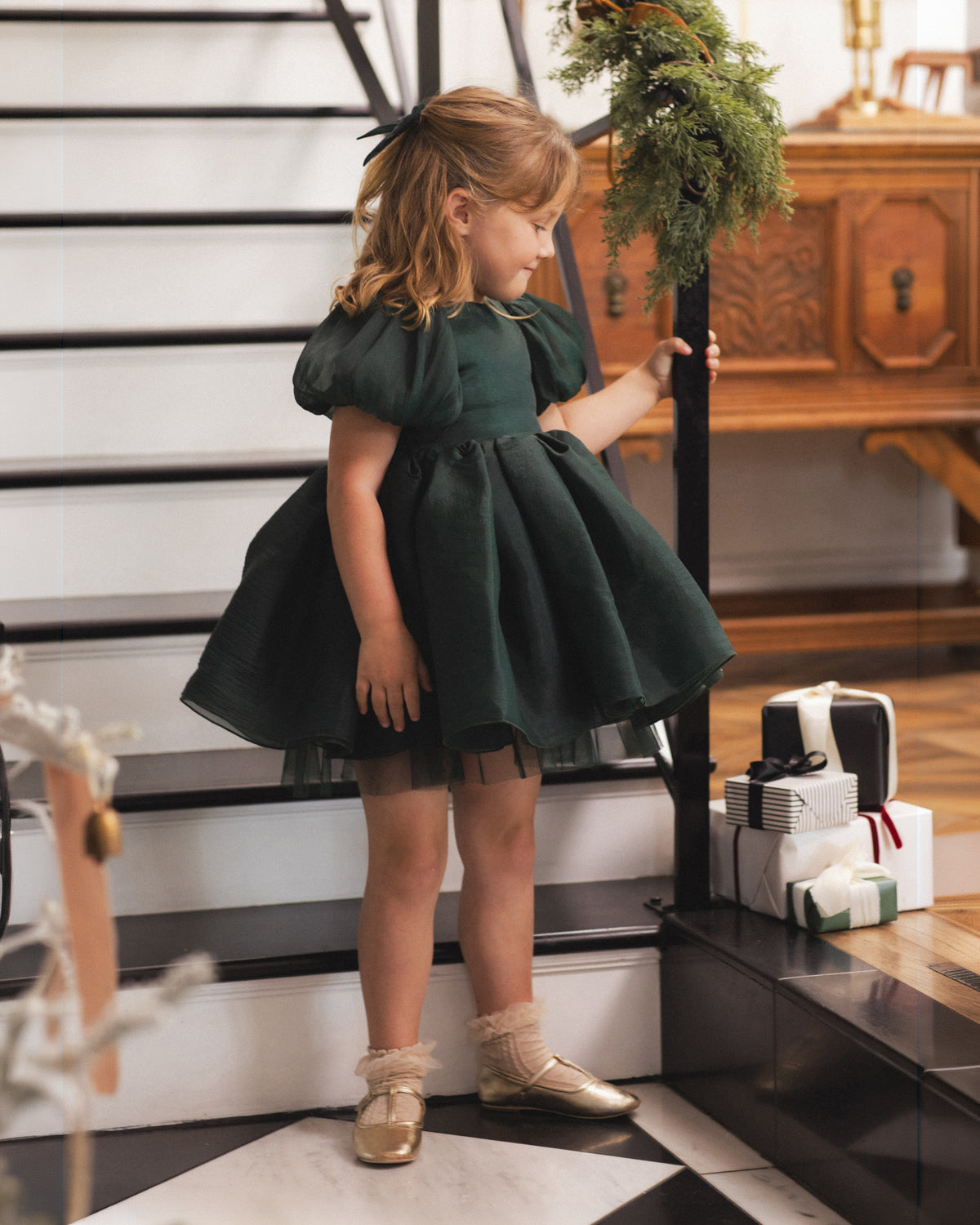 Green Shimmer Sofia Dress