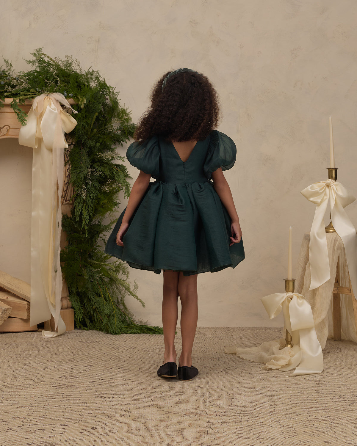 Green Shimmer Sofia Dress