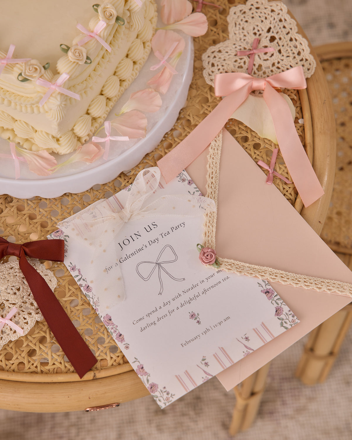 Blush + Red + Pink Satin Bows