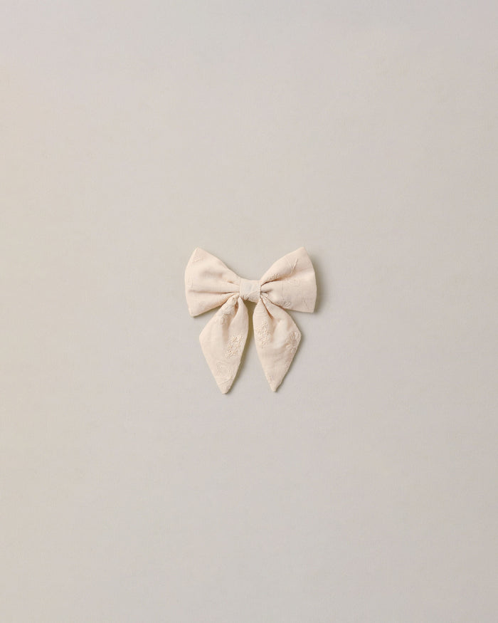 Embroidered Floral Norah Bow