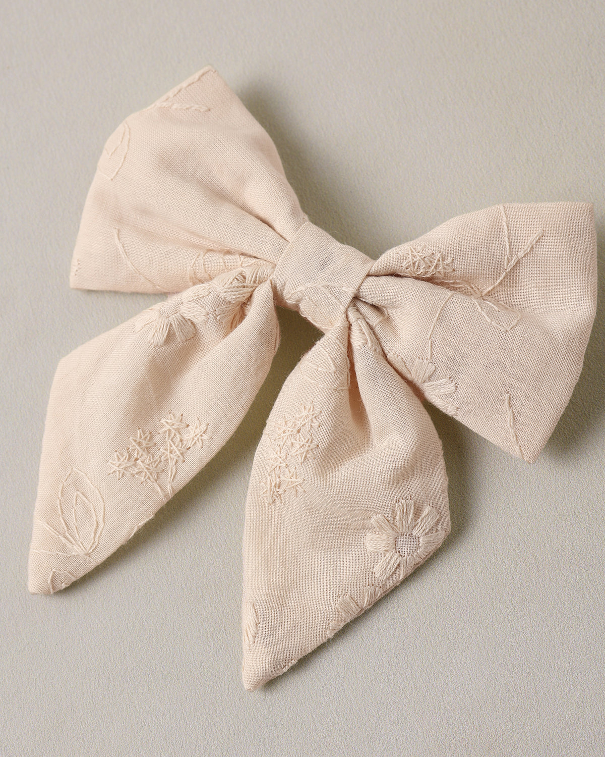 Embroidered Floral Norah Bow
