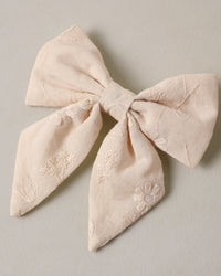 Embroidered Floral Norah Bow