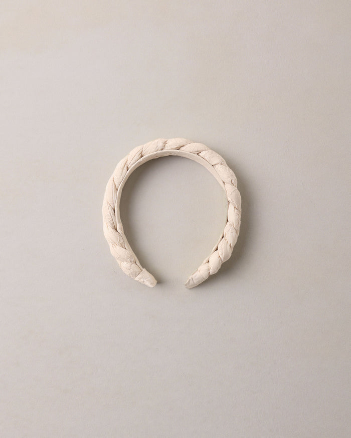 Embroidered Floral Braided Headband
