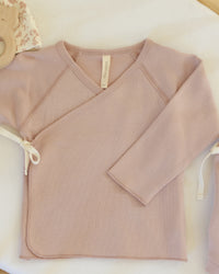 Rose Wrap Top + Footed Pant Set