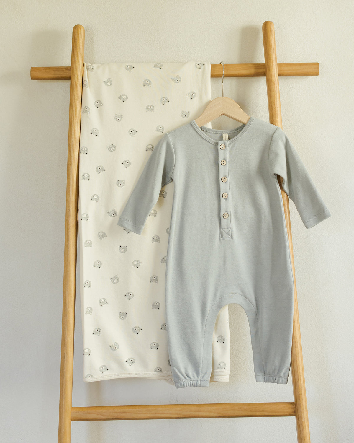 Steel Blue Long Sleeve Jumpsuit