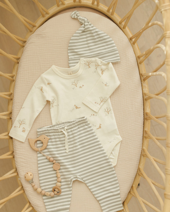 Fern Stripe Knotted Baby Hat