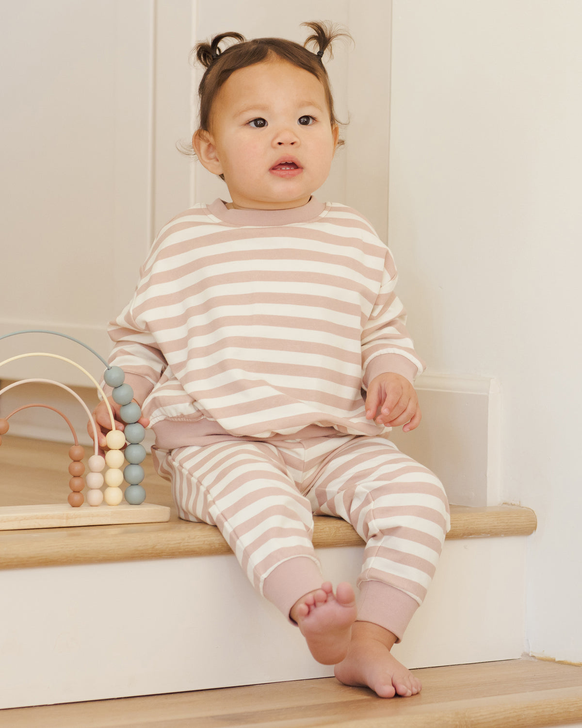 Pink Stripe Relaxed Sweatpant