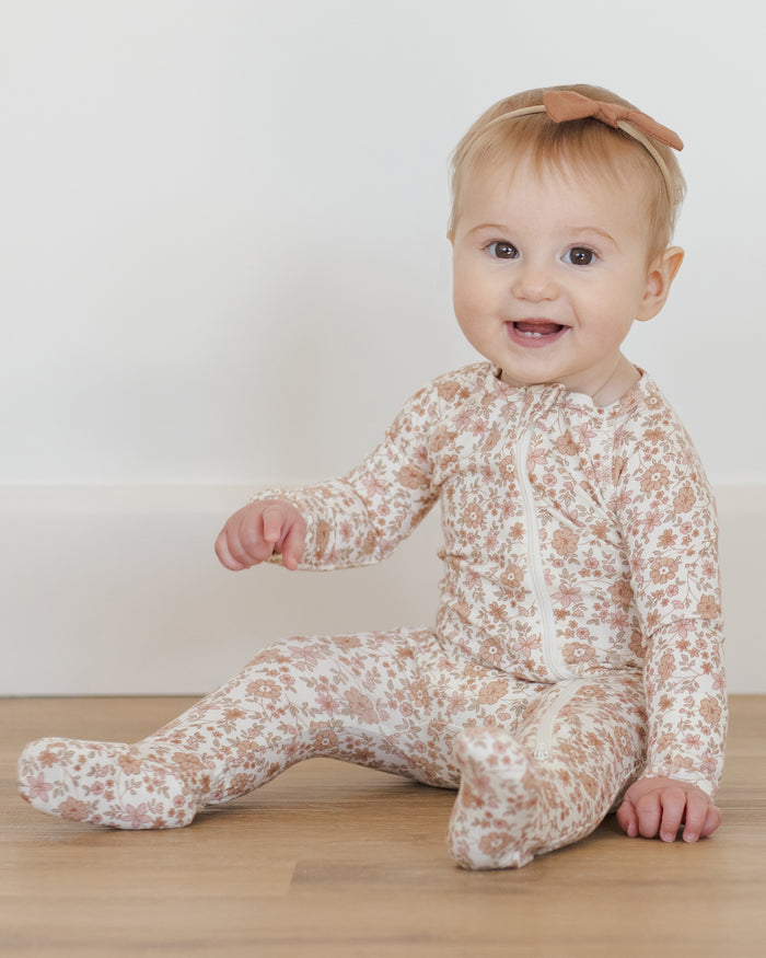 Bloom Bamboo Zip Footie