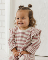 Mulberry Stripe Ruffle Cozy Set