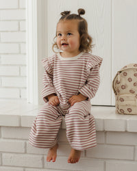 Mulberry Stripe Ruffle Cozy Set