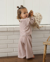 Mulberry Stripe Ruffle Cozy Set