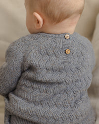 Heathered Slate Knit Sweater
