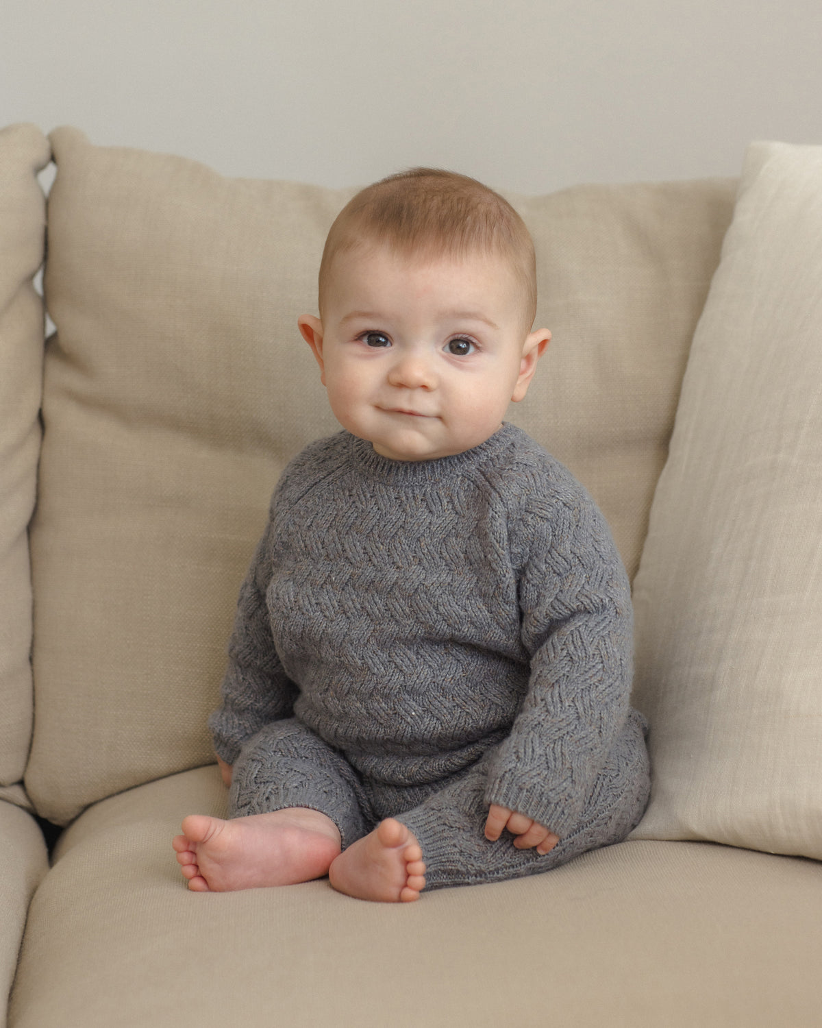Heathered Slate Knit Sweater