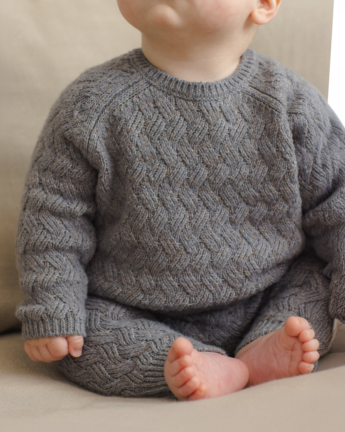 Heathered Slate Knit Sweater