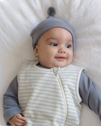Slate Wrap Top + Footed Pant Set