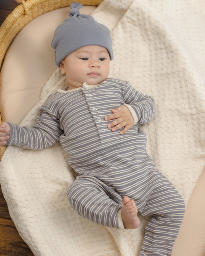 Slate Stripe Ribbed Jumpsuit