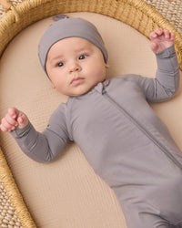 Slate Bamboo Zip Footie