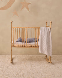 Blue Gingham Woven Crib Sheet