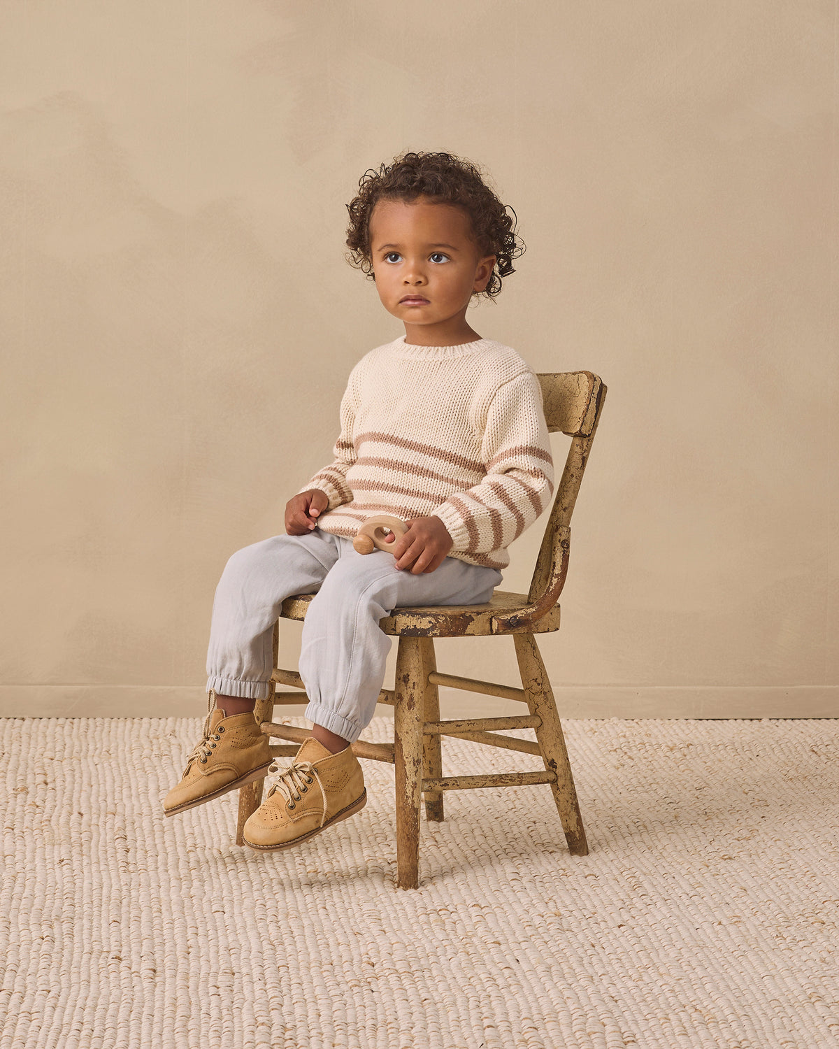 Almond Stripe Rex Sweater