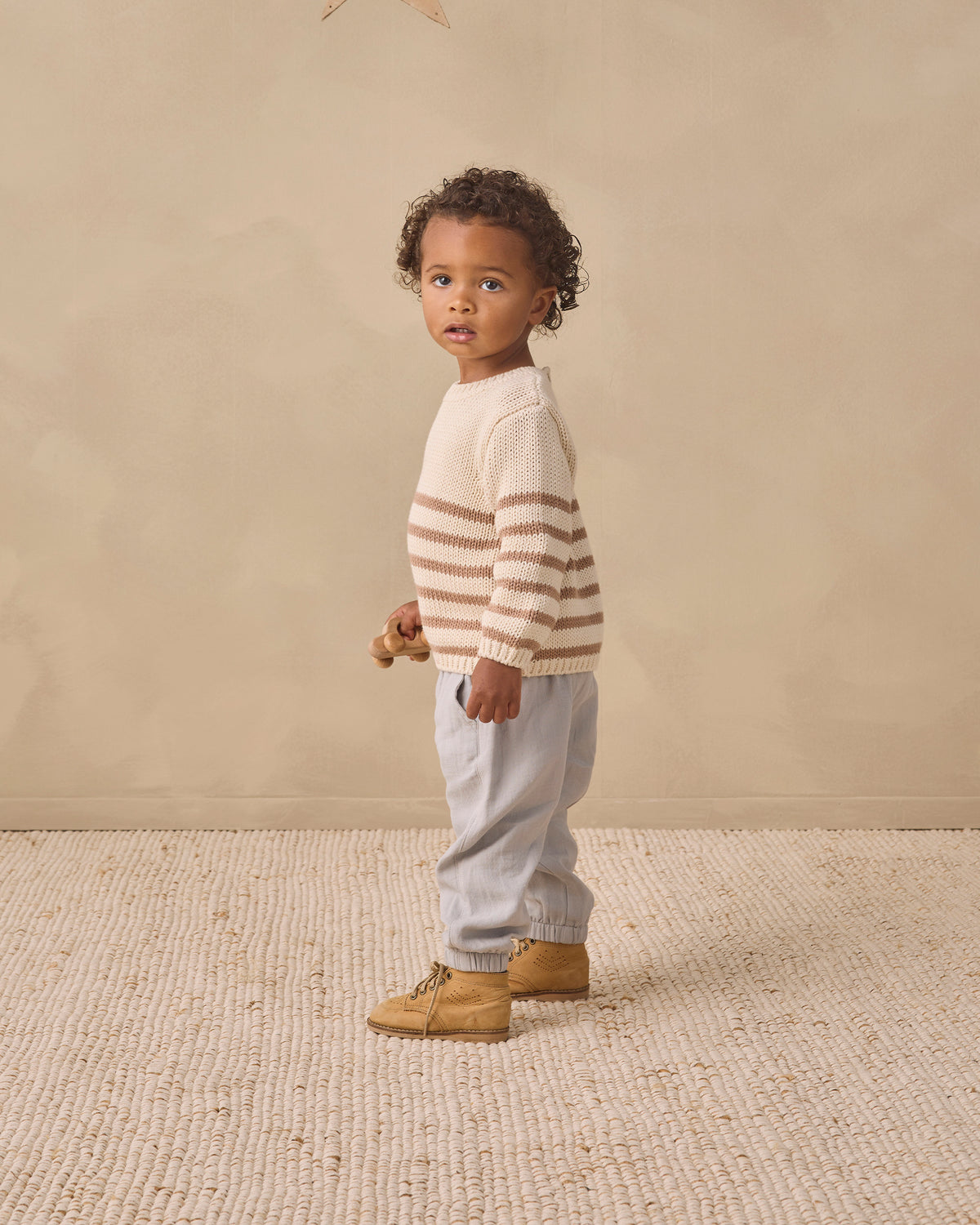 Almond Stripe Rex Sweater
