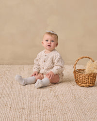 Natural Confetti Bubble Knit Cardigan